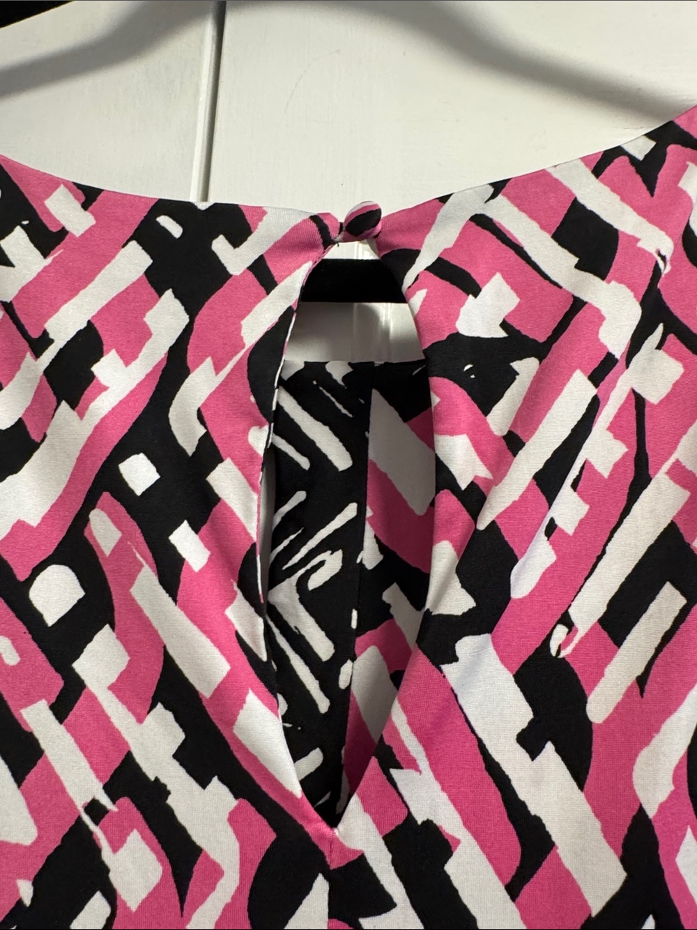 Ruby Rd. Pink Black White Geometric Maxi Dress - Picture 3 of 5